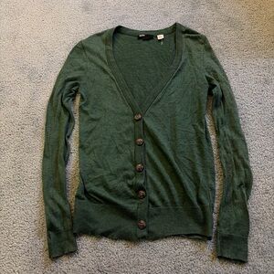 BDG Forest Green Button-Up Cardigan